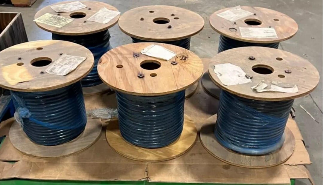 Unused spools left over from a canceled job